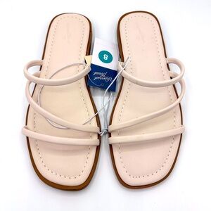 Universal Thread Cream Louie Strappy Flat Sandals